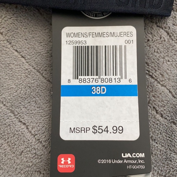 UnderArmor Bra size 38D racer back in black - Picture 2 of 4